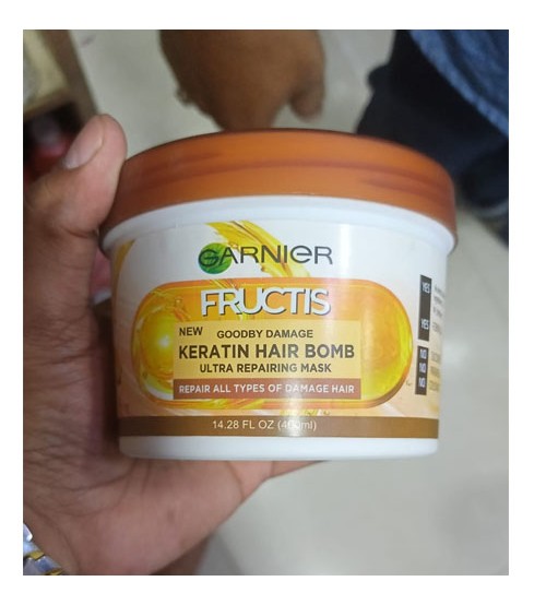 Garnier Fructis Keratin Hair Bomb Ultra Damaged Repairing Mask 400ml